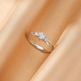 Duo de bagues couple ajustables argent 925 zircons - Biloria