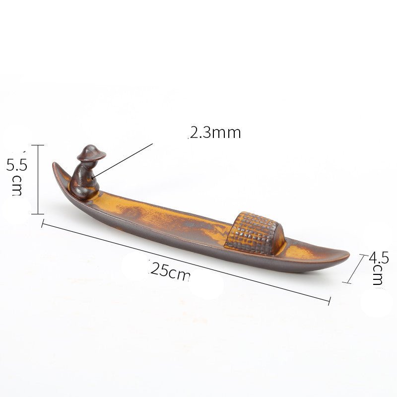 Encensoir Céramique Pêcheur Sampan - Déco Zen - Biloria