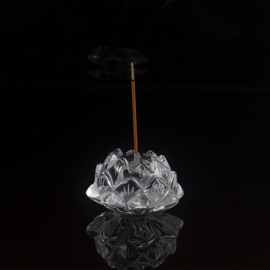 Encensoir Lotus en Quartz Clair pour la Méditation - Biloria