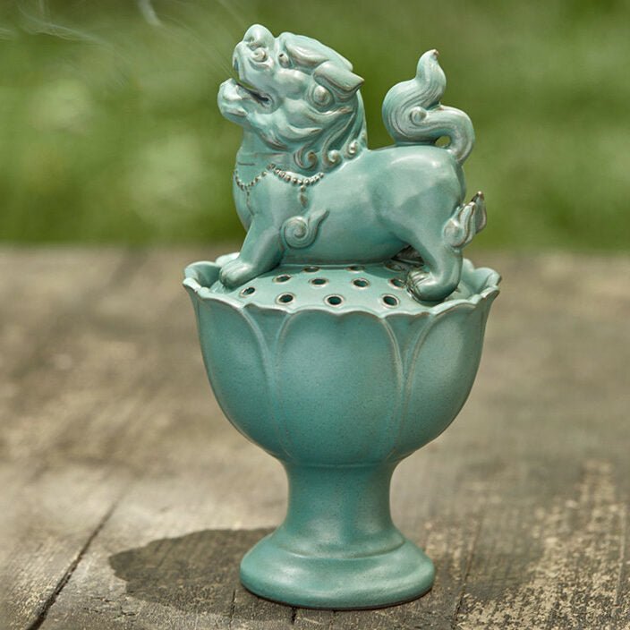 Encensoir Pi Xiu Lotus Céramique Porte-Bonheur Zen - Biloria
