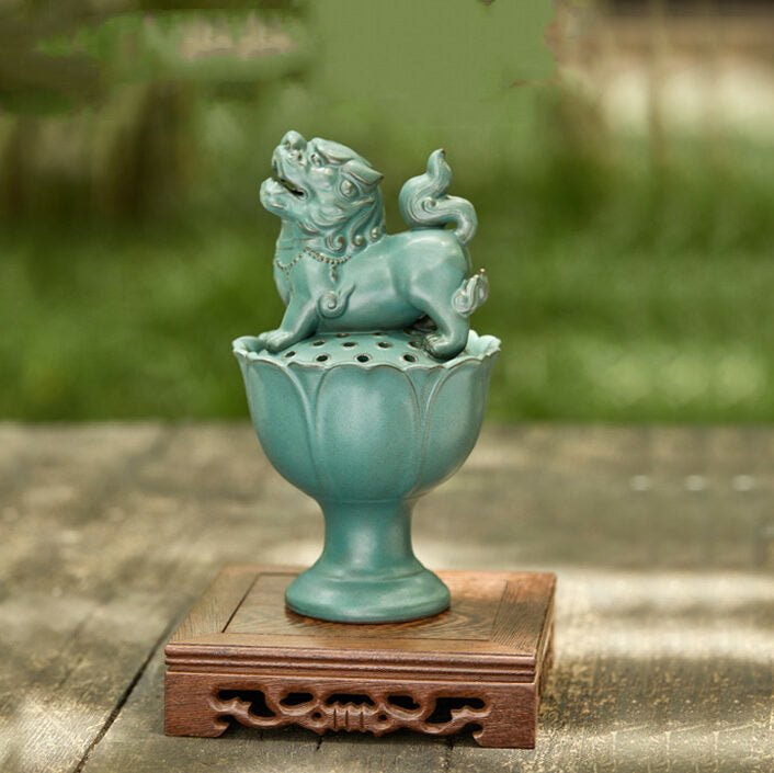 Encensoir Pi Xiu Lotus Céramique Porte-Bonheur Zen - Biloria