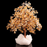 Grand Arbre de Vie Citrine et Quartz Clair pour Prospérité - Biloria