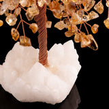 Grand Arbre de Vie Citrine et Quartz Clair pour Prospérité - Biloria