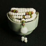 Mâlâ 108 Perles, Jade et Graine de Bodhi - Biloria