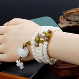 Mâlâ 108 Perles, Jade et Graine de Bodhi - Biloria
