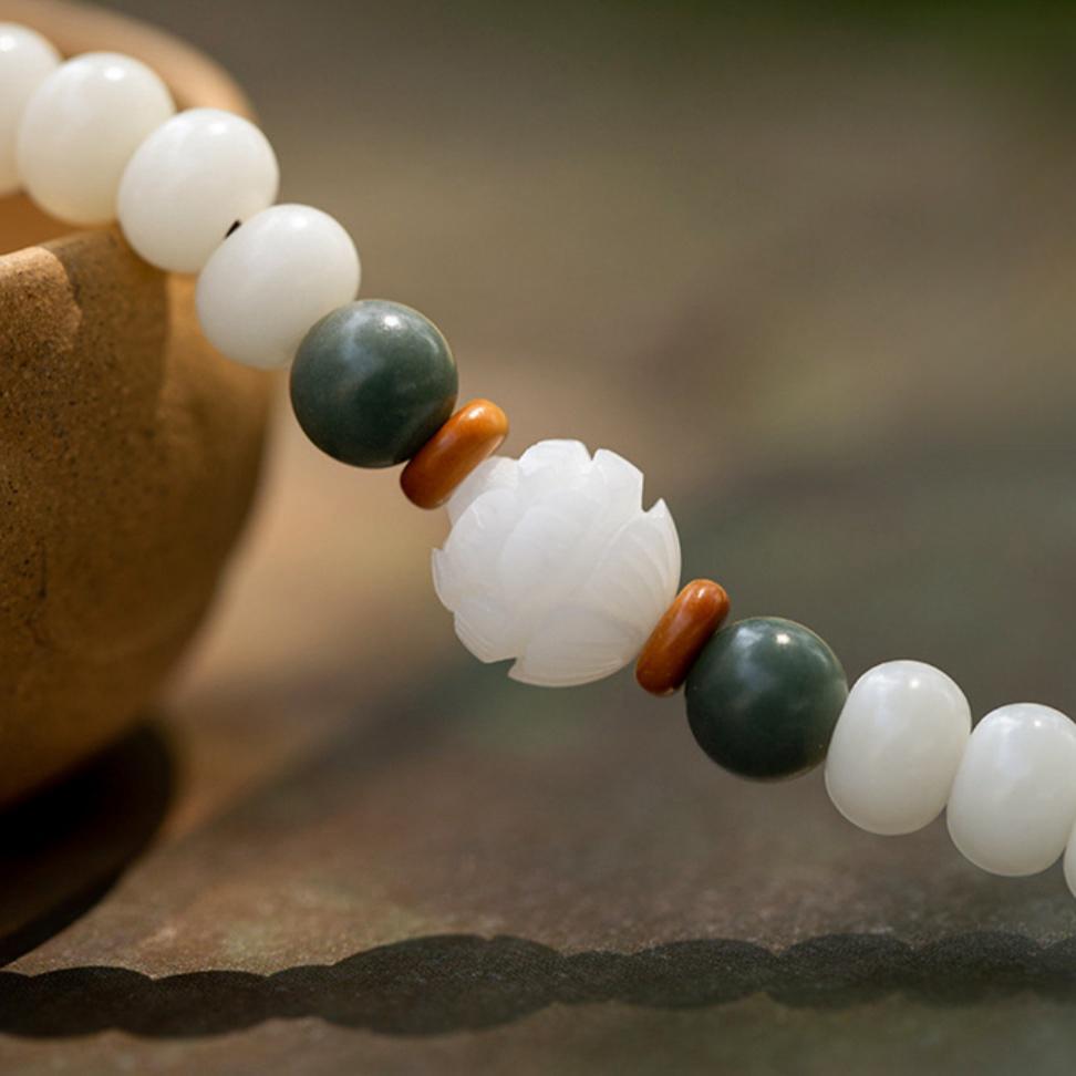 Mâlâ Lotus Graine de Bodhi 108 Perles – Énergie Feng Shui - Biloria