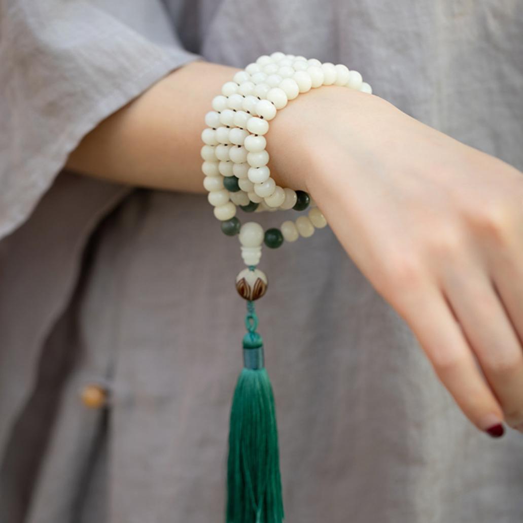 Mâlâ Lotus Graine de Bodhi 108 Perles – Énergie Feng Shui - Biloria