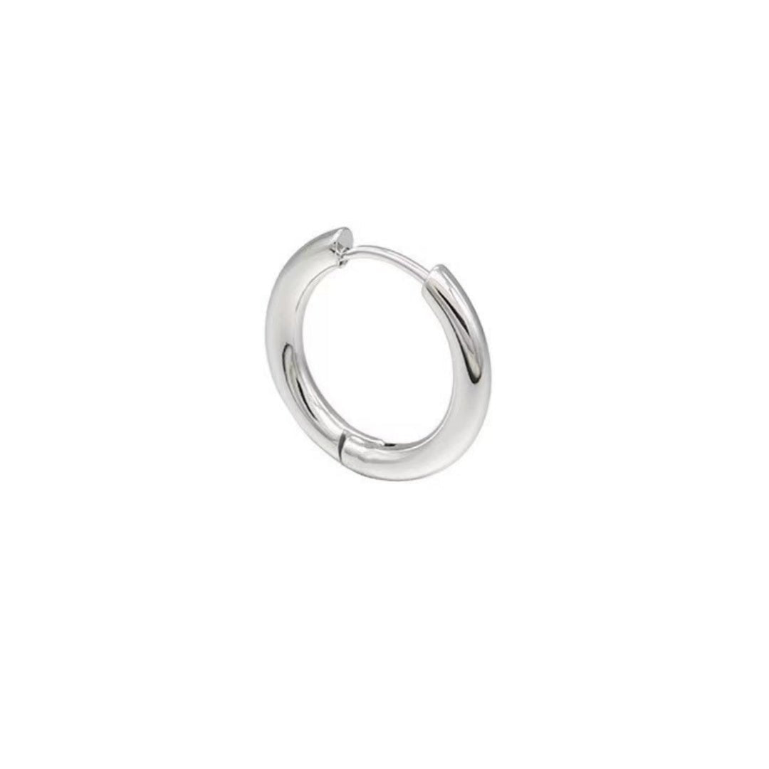 Mini créole homme 10 mm - Finitions noir argent doré - Biloria