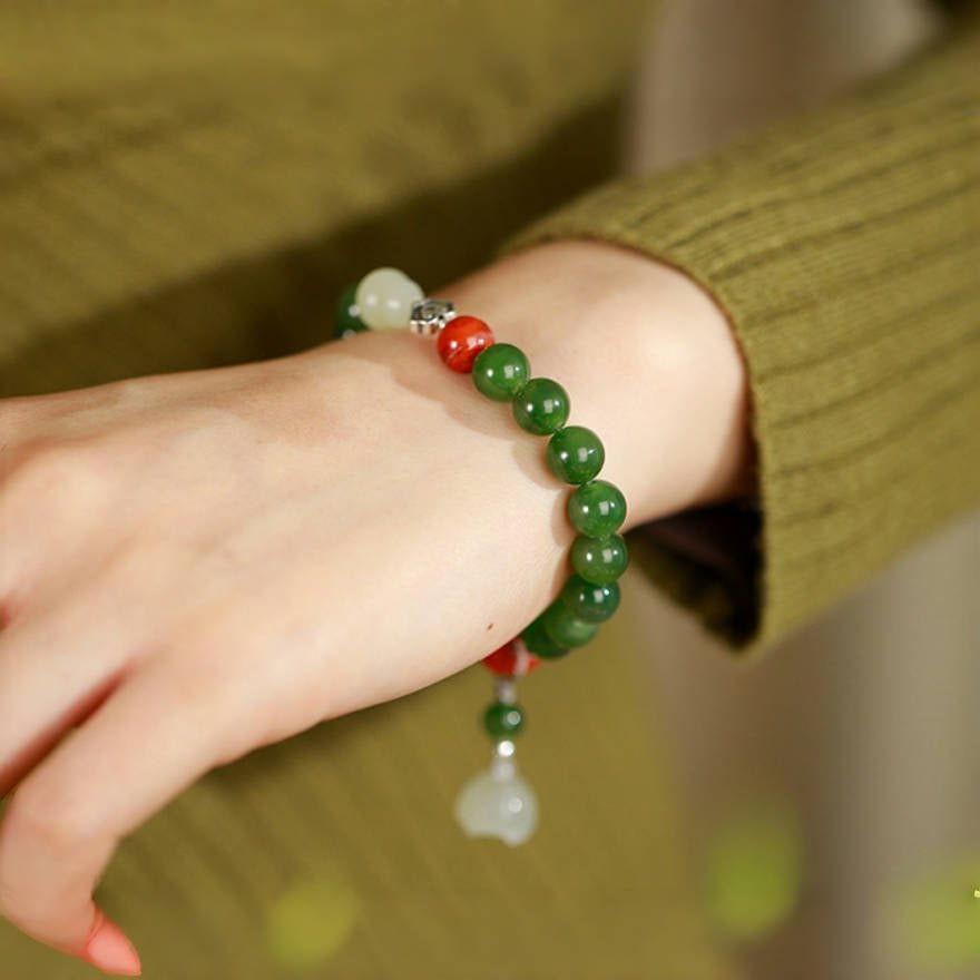 Offrir un Bracelet Jade Lotus Sérénité : Paix et Harmonie - Biloria