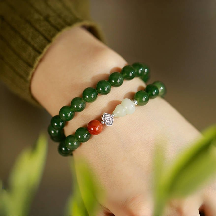 Offrir un Bracelet Jade Lotus Sérénité : Paix et Harmonie - Biloria