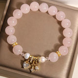 Offrir un Bracelet Quartz Rose Perle Charme Vénus Cadeau - Biloria