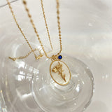 Pendentif 12 Pierres de Naissance – Romance en Acier Inoxydable - Biloria