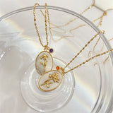 Pendentif 12 Pierres de Naissance – Romance en Acier Inoxydable - Biloria