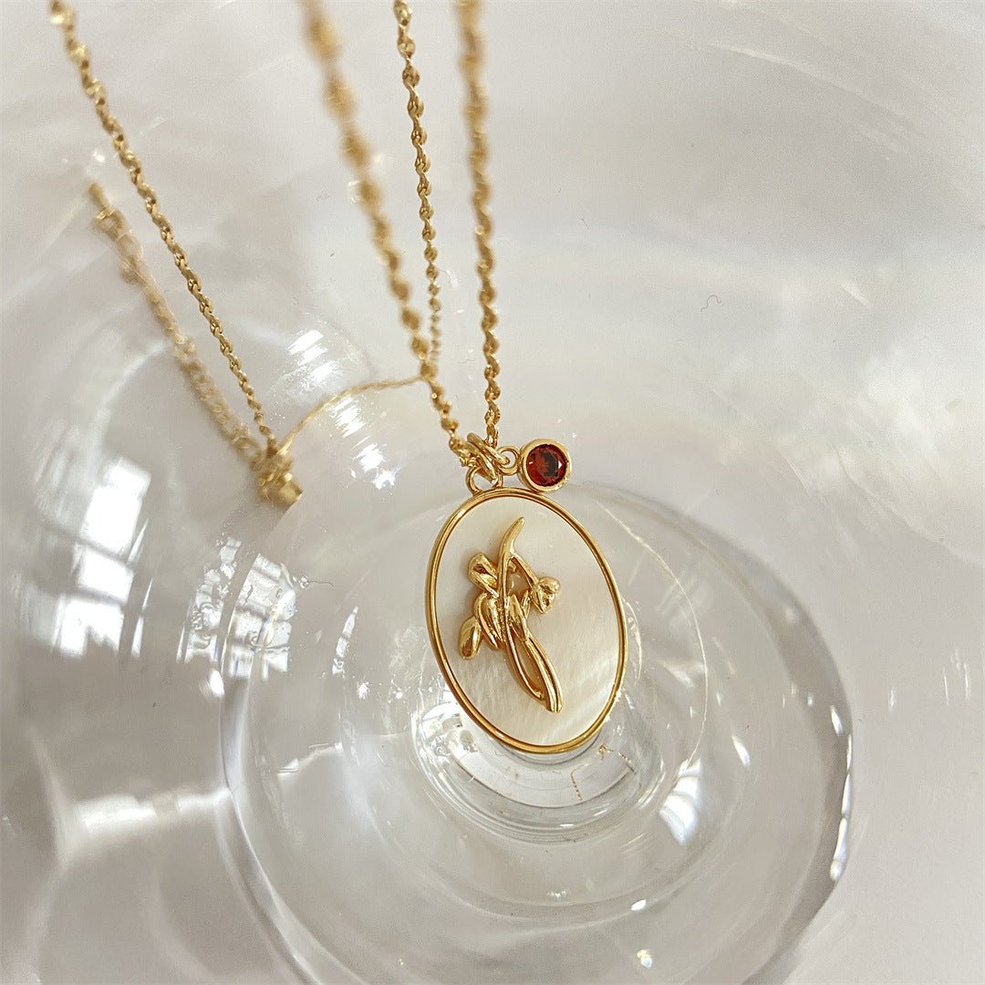 Pendentif 12 Pierres de Naissance – Romance en Acier Inoxydable - Biloria