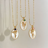 Pendentif 12 Pierres de Naissance – Romance en Acier Inoxydable - Biloria