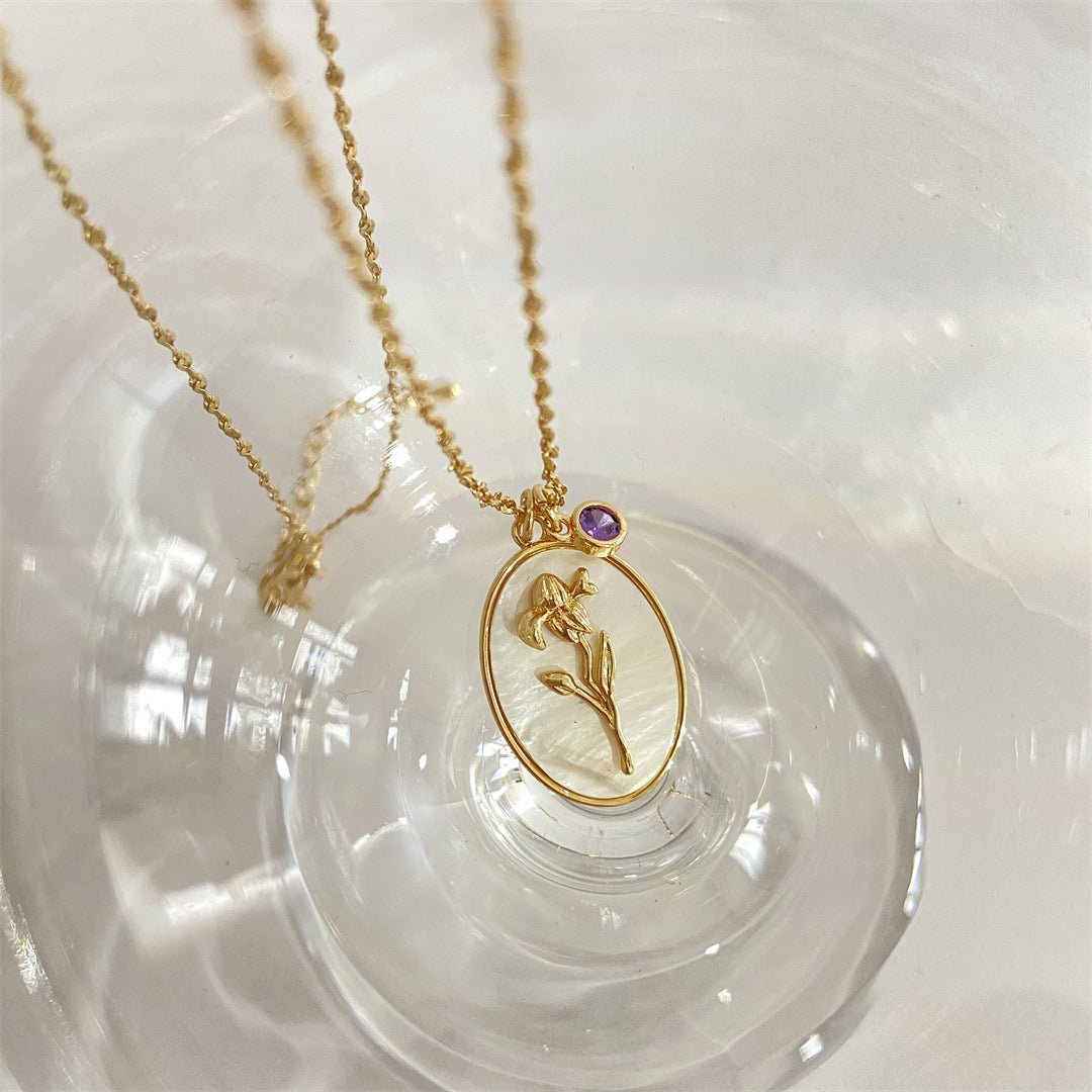 Pendentif 12 Pierres de Naissance – Romance en Acier Inoxydable - Biloria