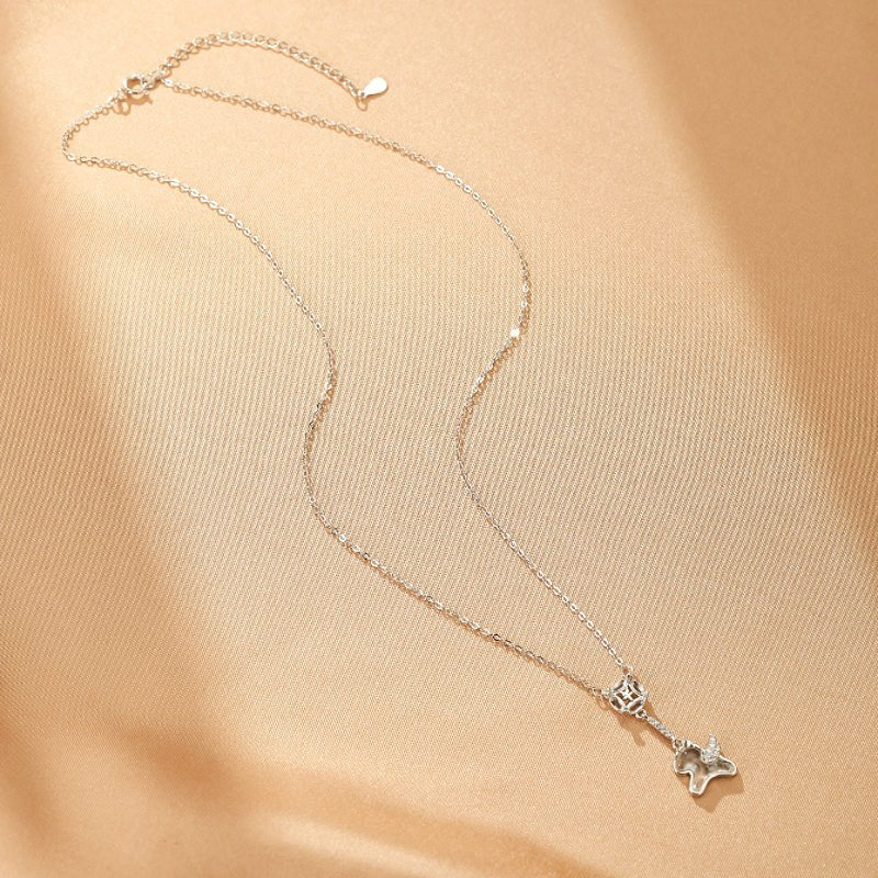 Pendentif Cheval Ailé Cristal de Roche - Argent 925 - Biloria