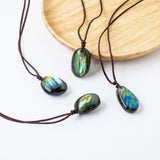 Pendentif Labradorite Pierres Naturelles Forêt | Bijou Protection - Biloria
