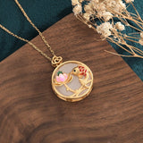 Pendentif Lotus Carpe Koï Jade Blanc – Chance et Sérénité - Biloria