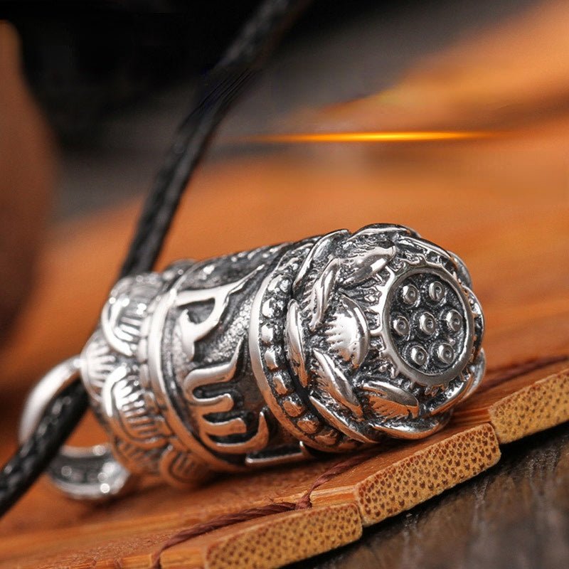 Pendentif Lotus Mantras avec Compartiment Secret - Biloria