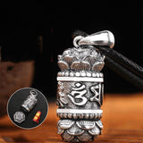 Pendentif Lotus Mantras avec Compartiment Secret - Biloria