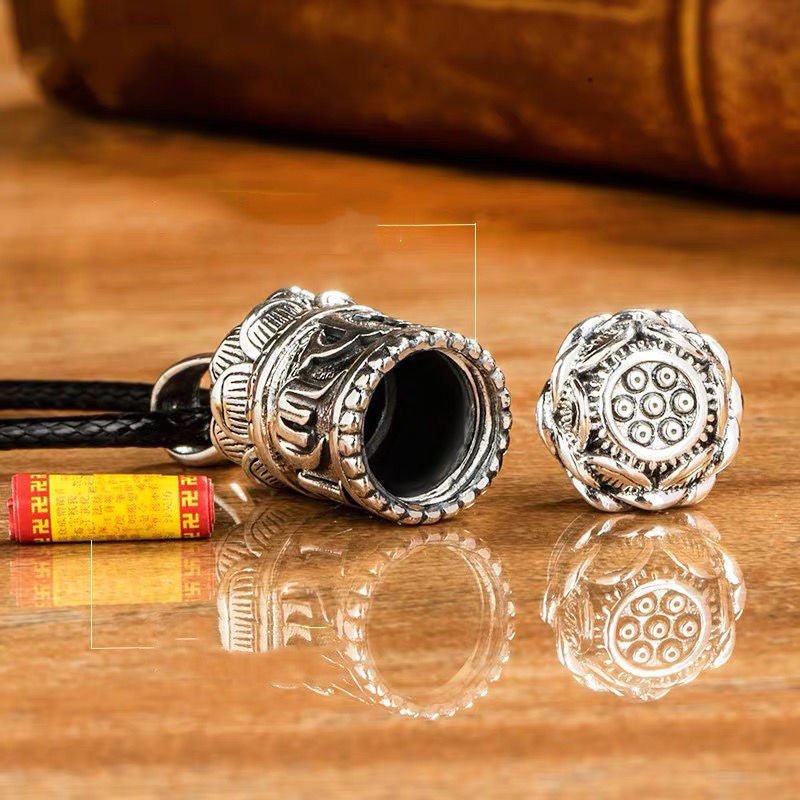 Pendentif Lotus Mantras avec Compartiment Secret - Biloria