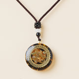 Pendentif Orgonite Agate Œil Oudjat – Protection Harmonie - Biloria