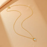 Pendentif Pierre de Lune Argent Plaqué Or – Bijou Féminin - Biloria