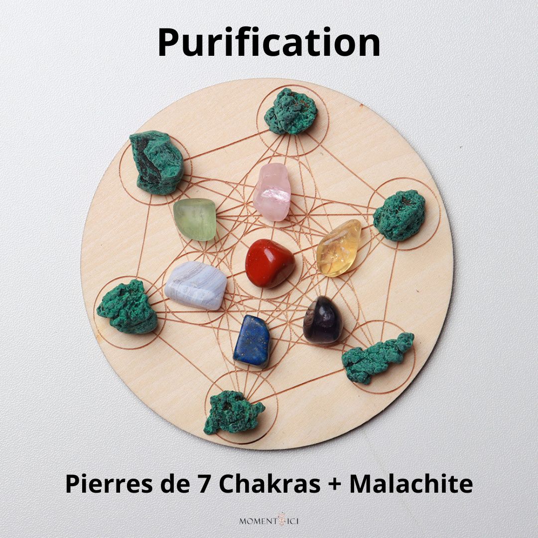 Plateau 7 Chakras en Pierres Naturelles 8 Modèles - Biloria