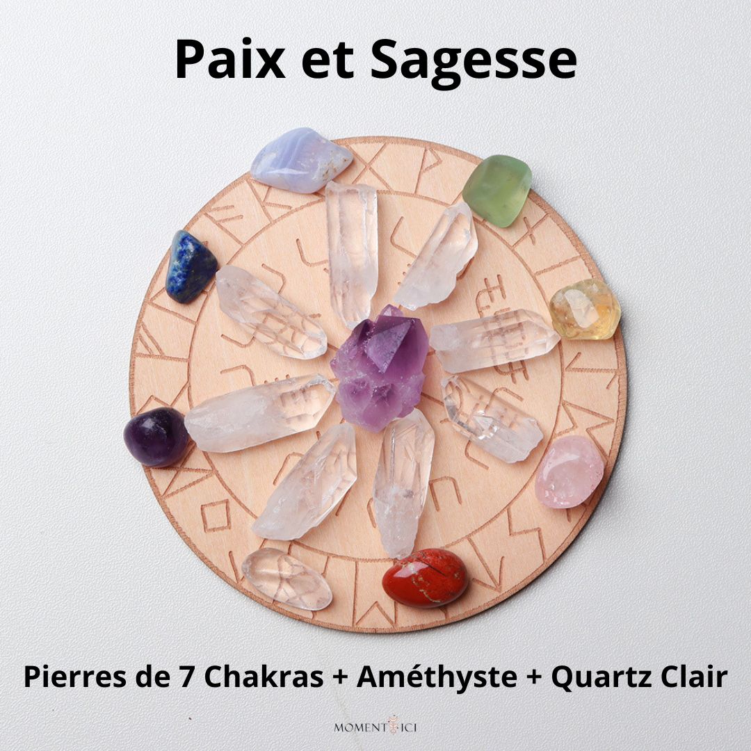 Plateau 7 Chakras en Pierres Naturelles 8 Modèles - Biloria
