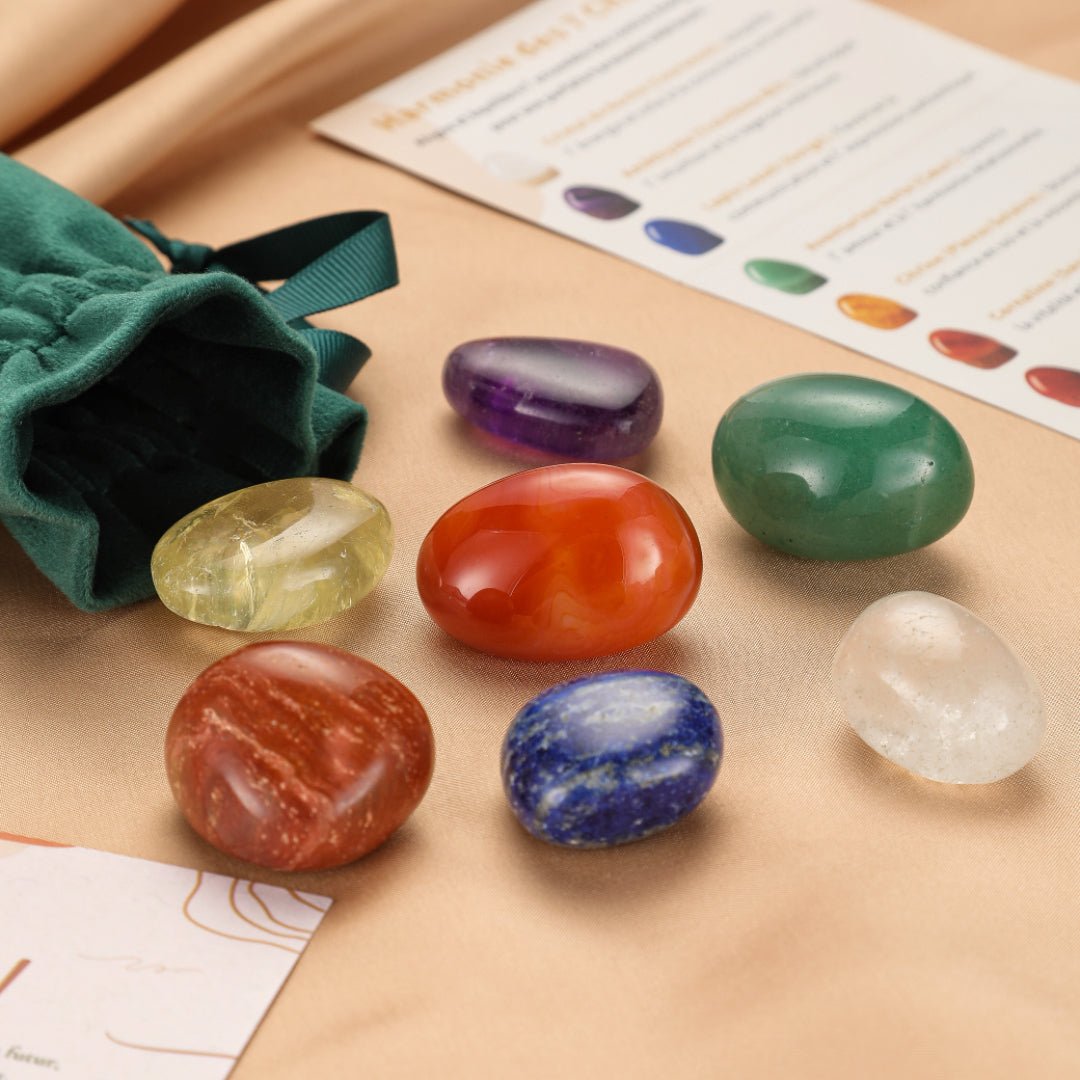 Pochon de pierres roulées 7 Chakras – Équilibre énergétique - Biloria