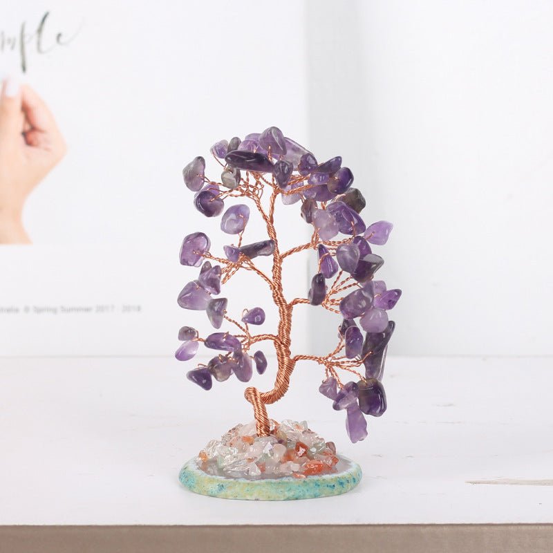 Porte-bonheur Arbre de Vie en Pierres des 7 Chakras - Déco Tendance - Biloria