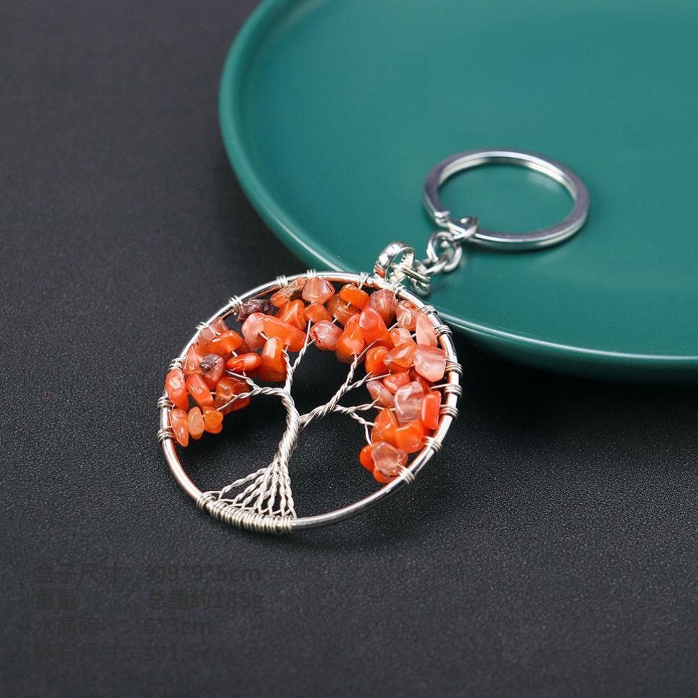 Porte-Clés Arbre de Vie avec Pierres de Chakras - Biloria