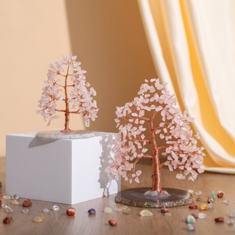 Porter l'Amour au Quotidien avec l'Arbre de Vie en Quartz Rose - Biloria