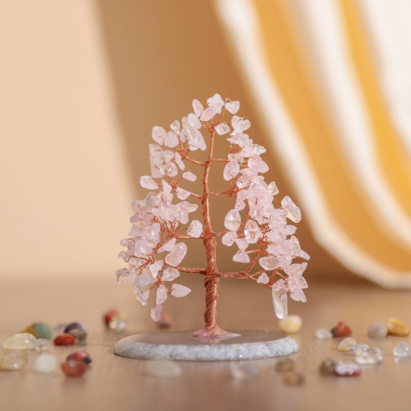 Porter l'Amour au Quotidien avec l'Arbre de Vie en Quartz Rose - Biloria