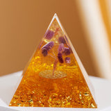 Pyramide Orgonite Arbre de Vie Améthyste – Apaisement & Méditation - Biloria