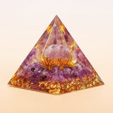 Pyramide Orgonite Lotus Améthyste – Renouveau Spirituel - Biloria