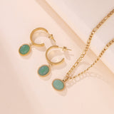 Quand la sérénité rencontre l'élégance : boucles d'oreilles Aventurine - Biloria