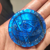 Sculpture Œil Oudjat Labradorite Protection - Biloria