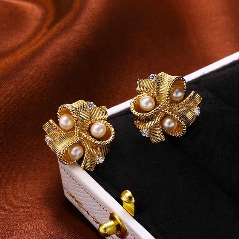Set Collier et Boucles d'Oreilles Perle Versailles Plaqué Or 18K - Biloria